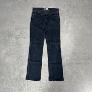 Signature by Levi Strauss & Co Jeans Mid Rise Straight Dark Wash - Size: 4S